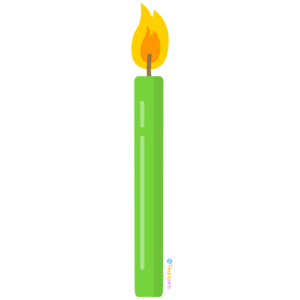 FREE Green Candle Clipart WM | Pearly Arts