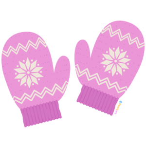 FREE Pink Mittens Clipart WM | Pearly Arts