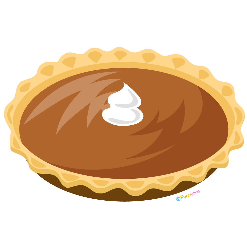 FREE Pumpkin Pie Clipart WM | Pearly Arts