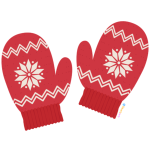 FREE Red Mittens Clipart WM | Pearly Arts