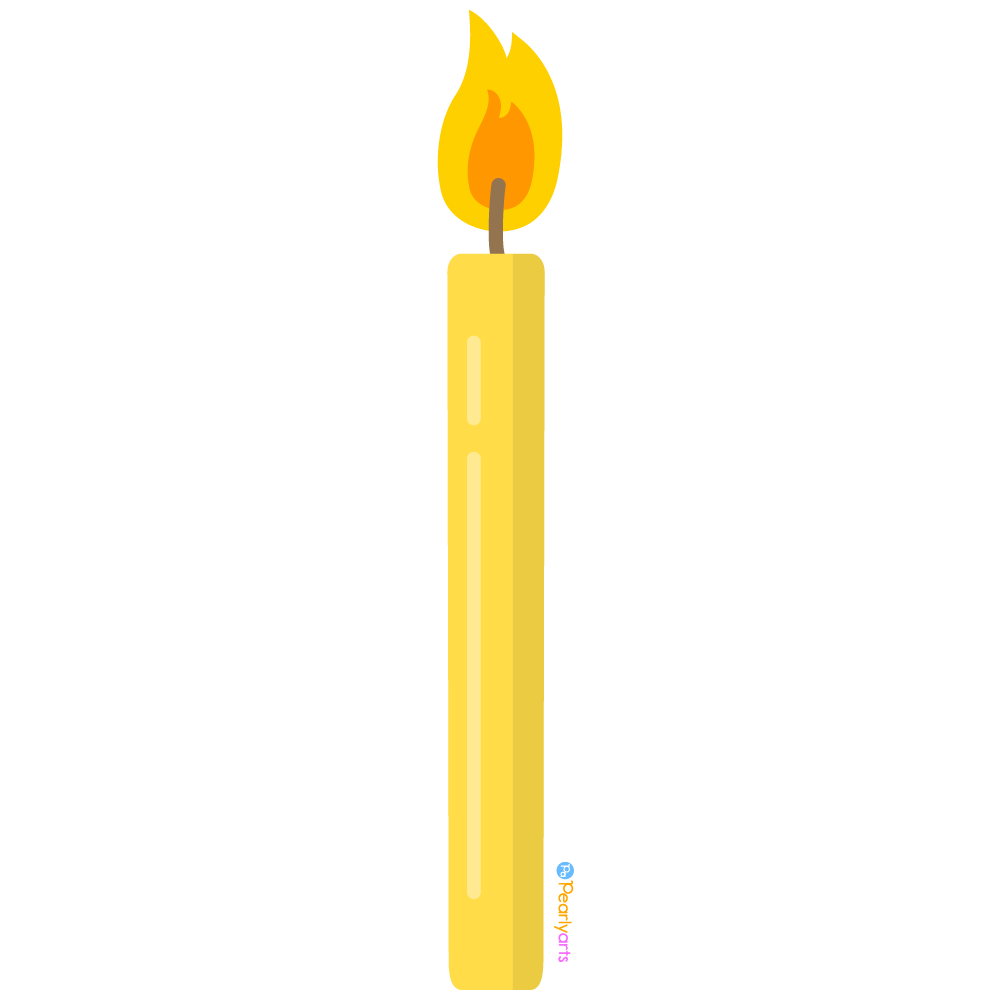 FREE Yellow Candle Clipart WM | Pearly Arts