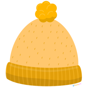 FREE Yellow Winter Hat Clipart WM | Pearly Arts