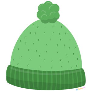 FREE Green Winter Hat Clipart WM | Pearly Arts
