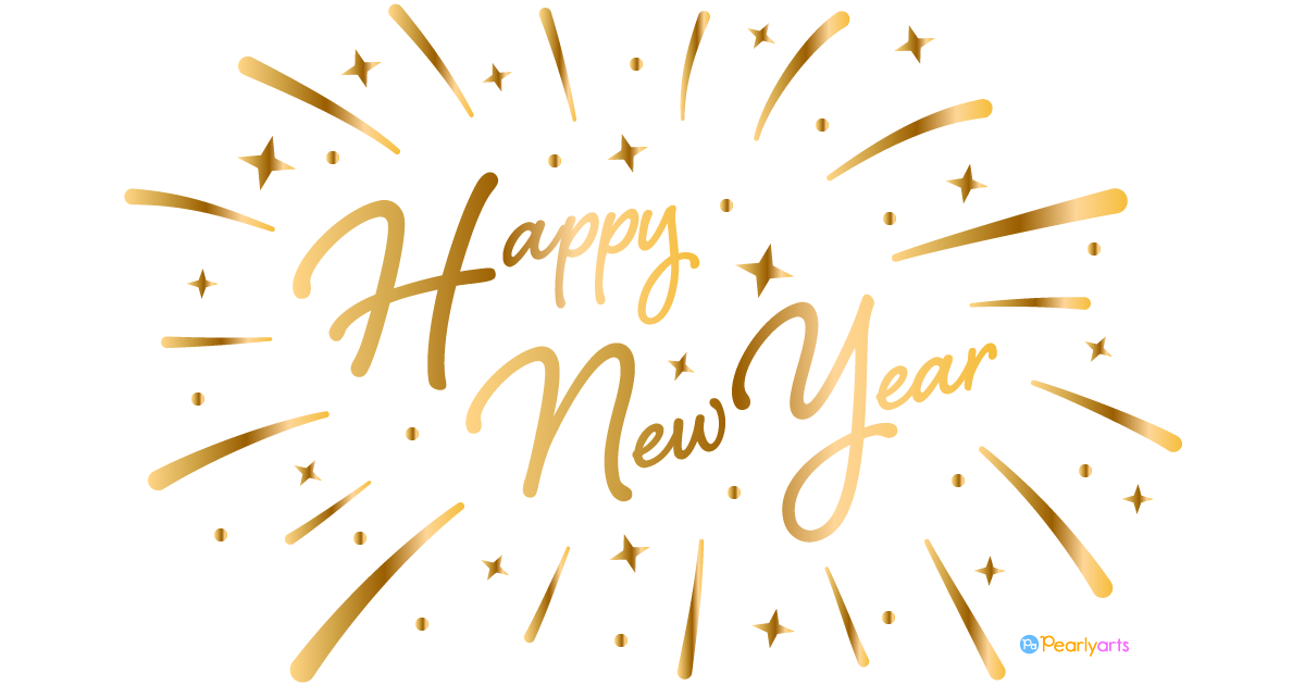 FREE Happy New Year Clipart WM | Pearly Arts