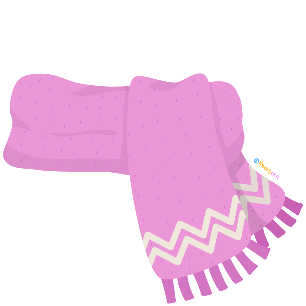 FREE Pink Scarf Clipart WM | Pearly Arts