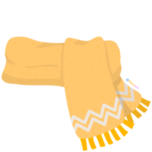 FREE Yellow Scarf Clipart WM | Pearly Arts