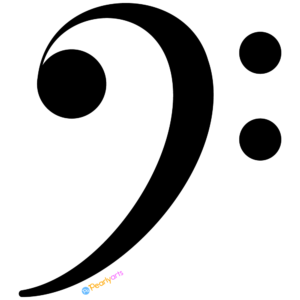 FREE Bass Clef Clipart WM | Pearly Arts