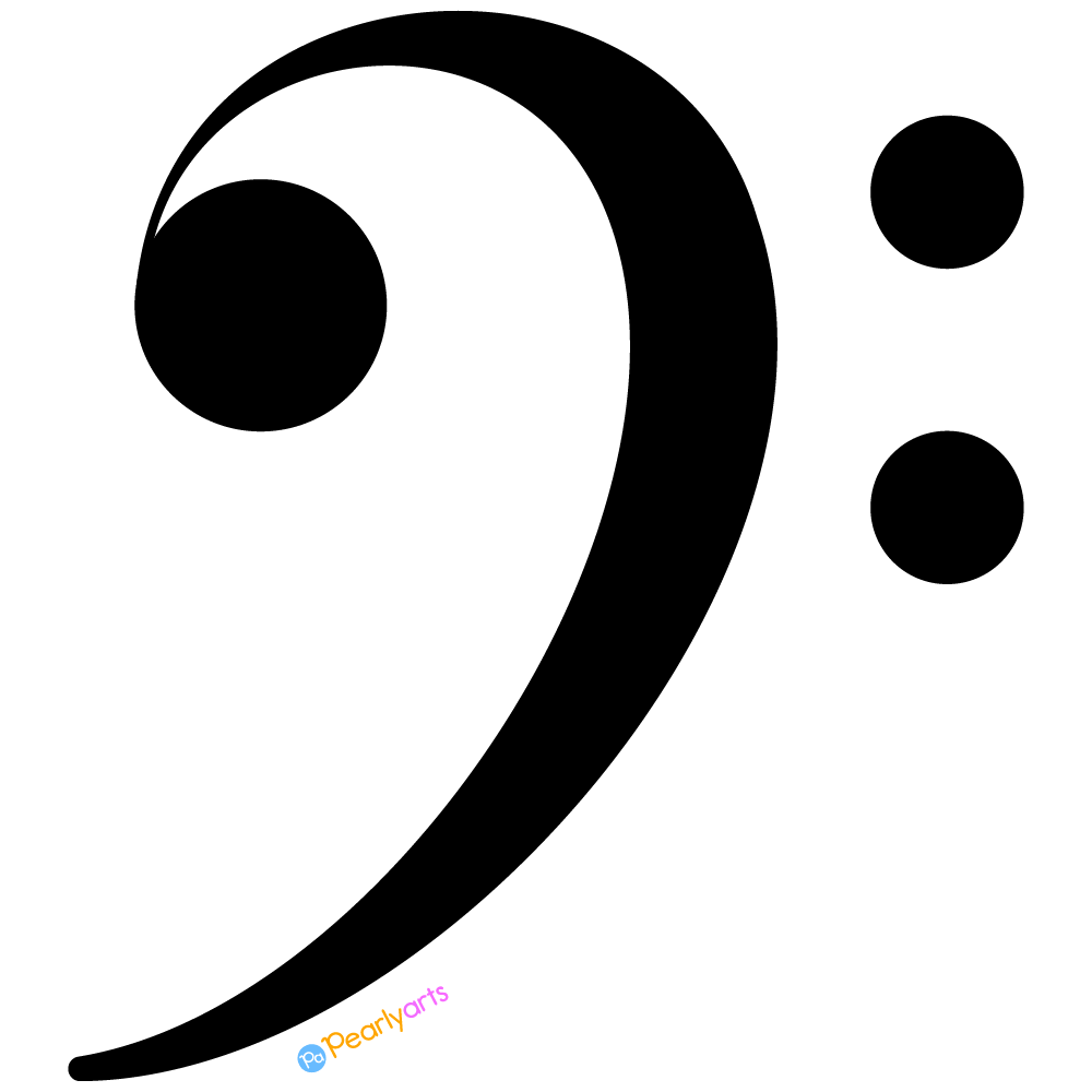 FREE Bass Clef Clipart WM | Pearly Arts
