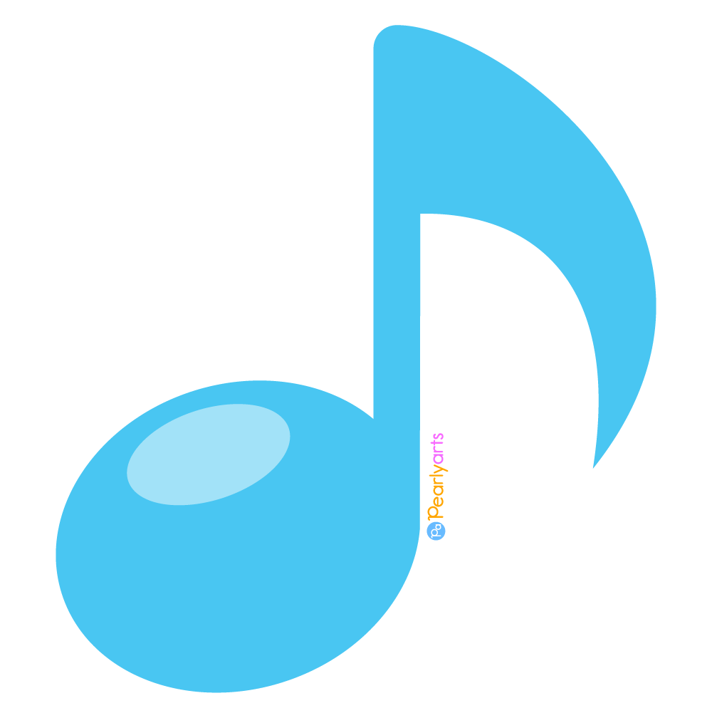 FREE Cute Eighth Note Clipart (PNG file) | Pearly Arts