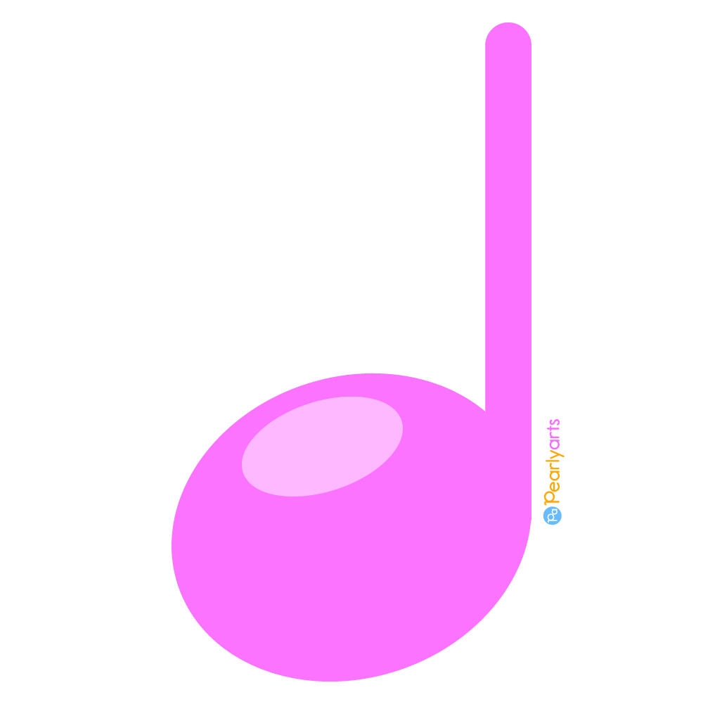 FREE Cute Quarter Note Clipart WM | Pearly Arts