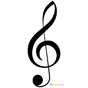 FREE Treble Clef Clipart WM | Pearly Arts