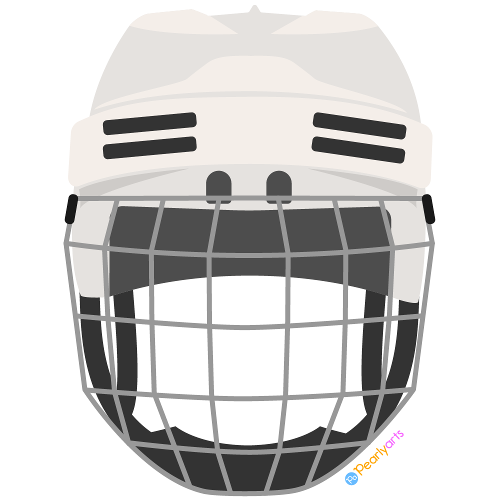 Hockey Helmet Clipart WM | Pearly Arts