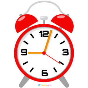 FREE Alarm Clock Clipart WM | Pearly Arts