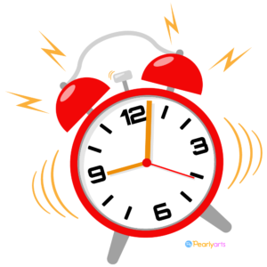 FREE Alarm Clock Ringing Clipart WM | Pearly Arts