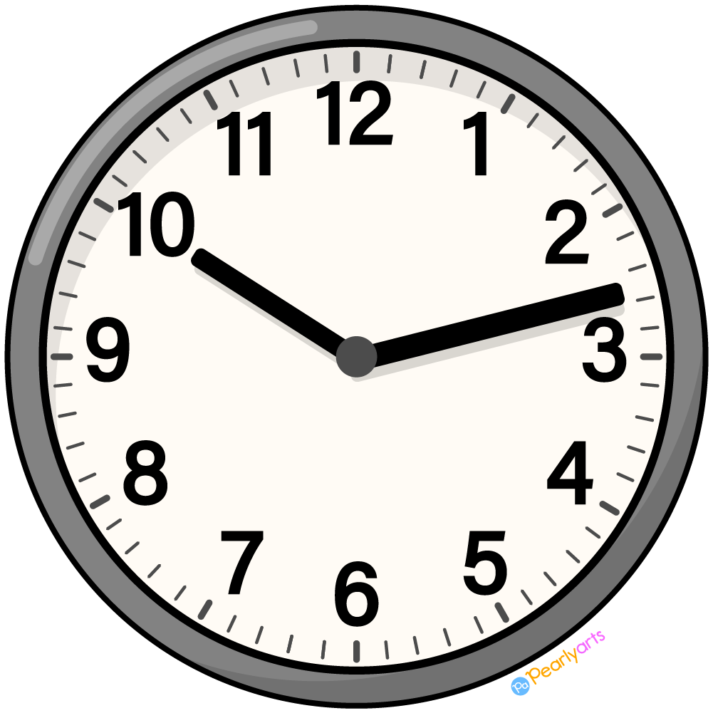 FREE Clock Clipart with outline WM | Pearly Arts