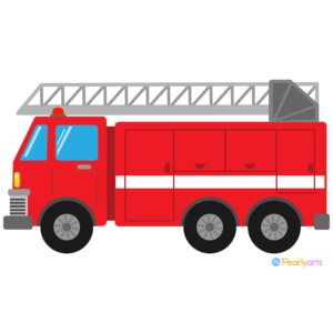 FREE Fire Truck Clipart WM | Pearly Arts