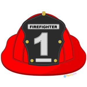 FREE Firefighter Helmet Clipart WM | Pearly Arts