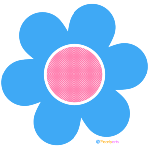 FREE Blue Flower Clipart WM | Pearly Arts