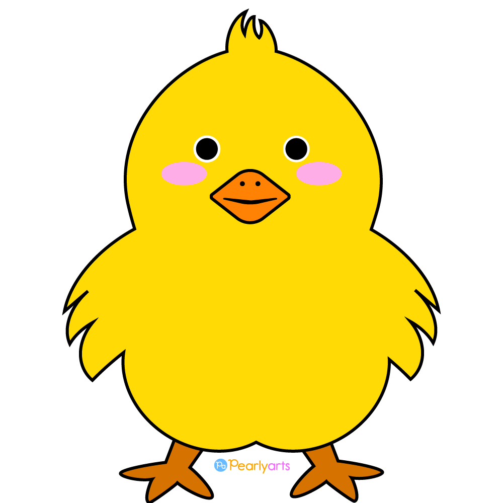 FREE Cute Boy Chick Clipart with outline WM | Pearly Arts