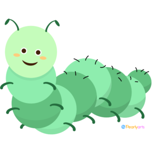 FREE Cute Caterpillar Clipart WM | Pearly Arts