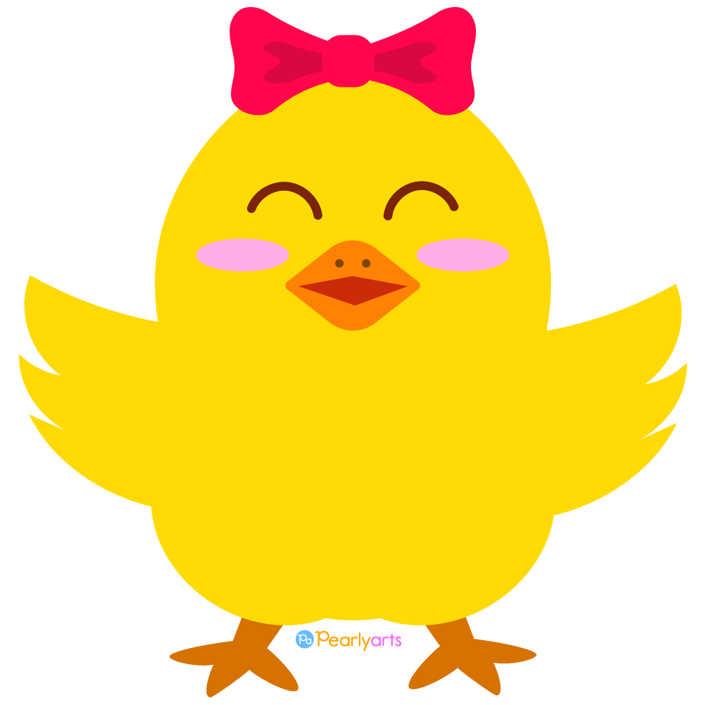 FREE Cute Girl Chick Clipart WM | Pearly Arts