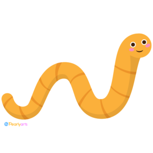 FREE Cute Worm Clipart WM | Pearly Arts