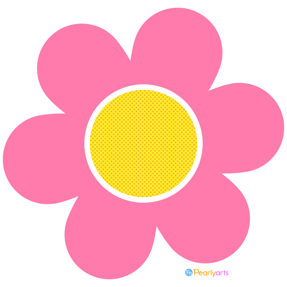 FREE Pink Flower Clipart WM | Pearly Arts