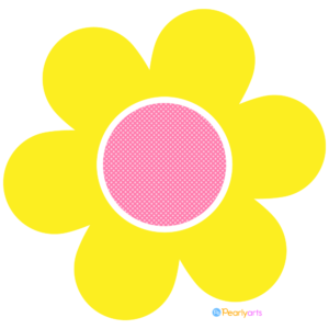 FREE Yellow Flower Clipart WM | Pearly Arts
