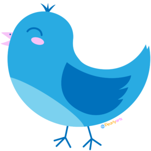 FREE Cute Blue Bird Clipart WM | Pearly Arts