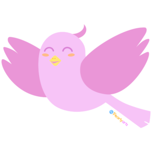 FREE Cute Pink Bird Clipart WM | Pearly Arts
