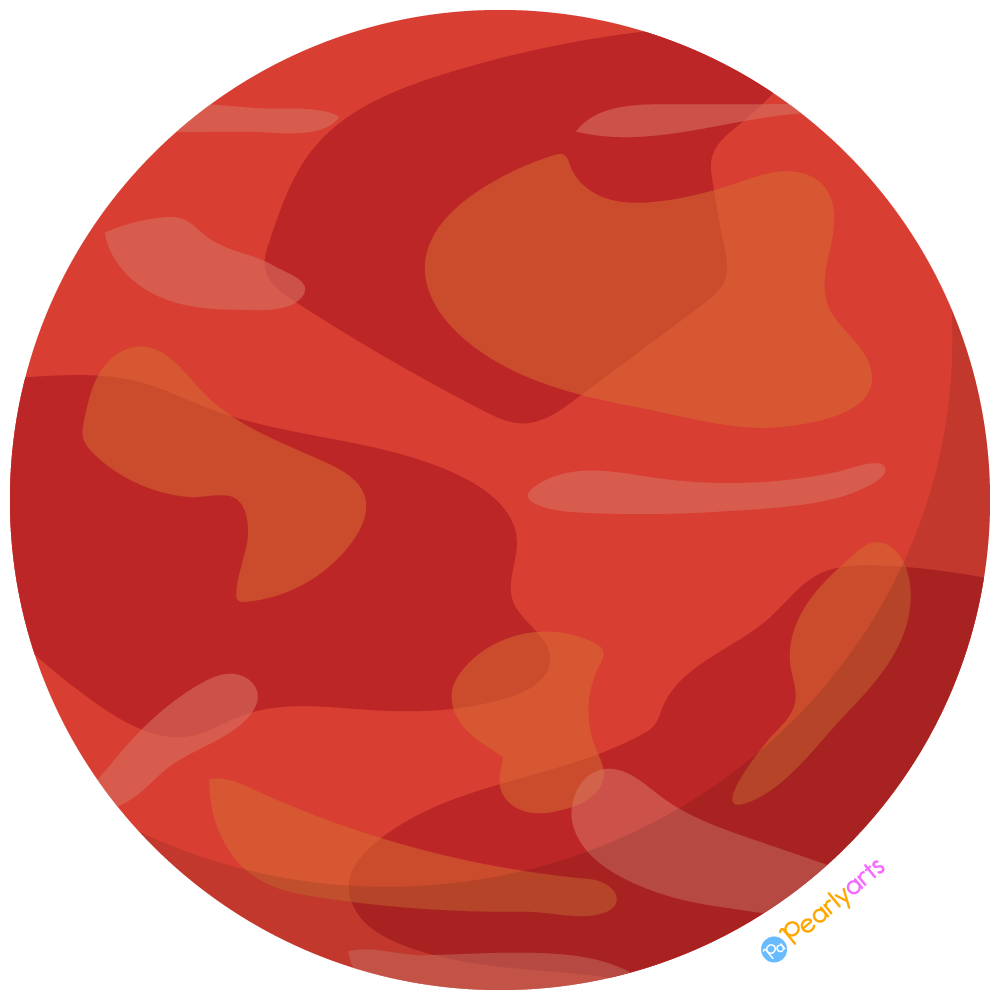 FREE Planet Mars Clipart WM | Pearly Arts