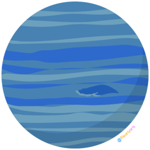 FREE Planet Neptune Clipart WM | Pearly Arts