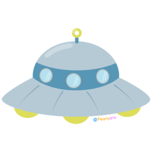 FREE UFO Clipart WM | Pearly Arts