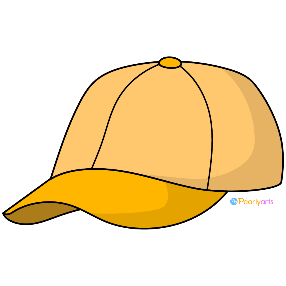 FREE Yellow Cap Clipart with outline WM | Pearly Arts