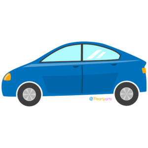 FREE Blue Car Clipart WM | Pearly Arts