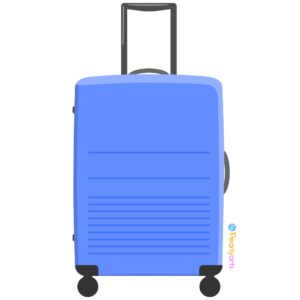 FREE Blue Suitcase Clipart WM | Pearly Arts