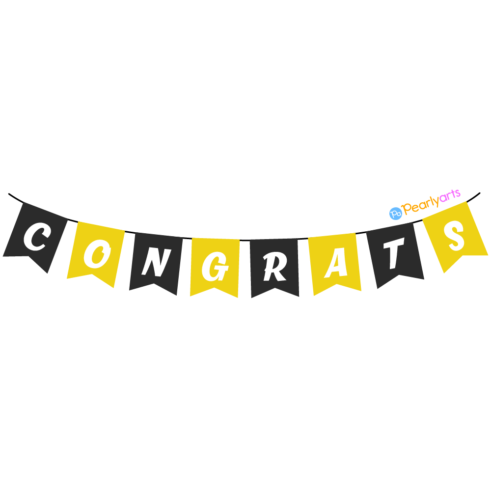 FREE Congrats Banner Clipart WM | Pearly Arts