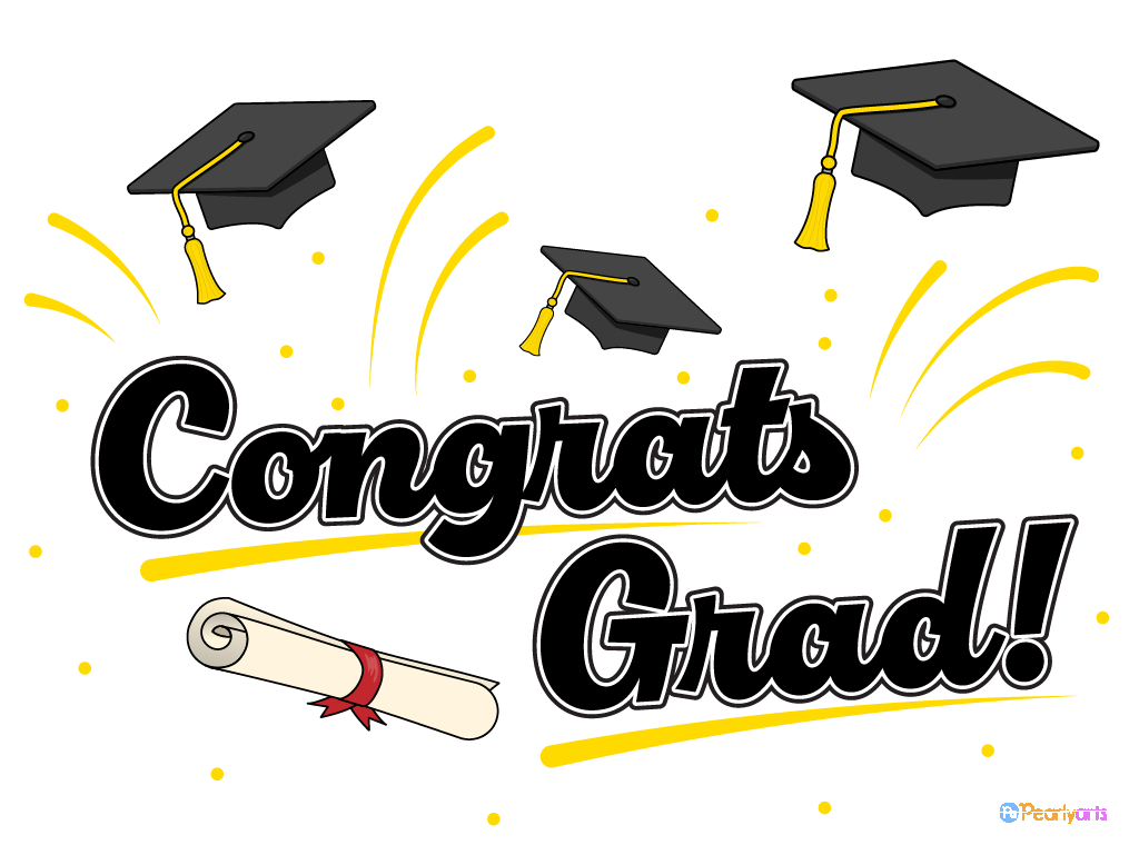 FREE Congrats Grad Clipart WM-SNS | Pearly Arts