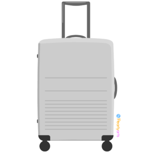 FREE Gray Suitcase Clipart WM| Pearly Arts