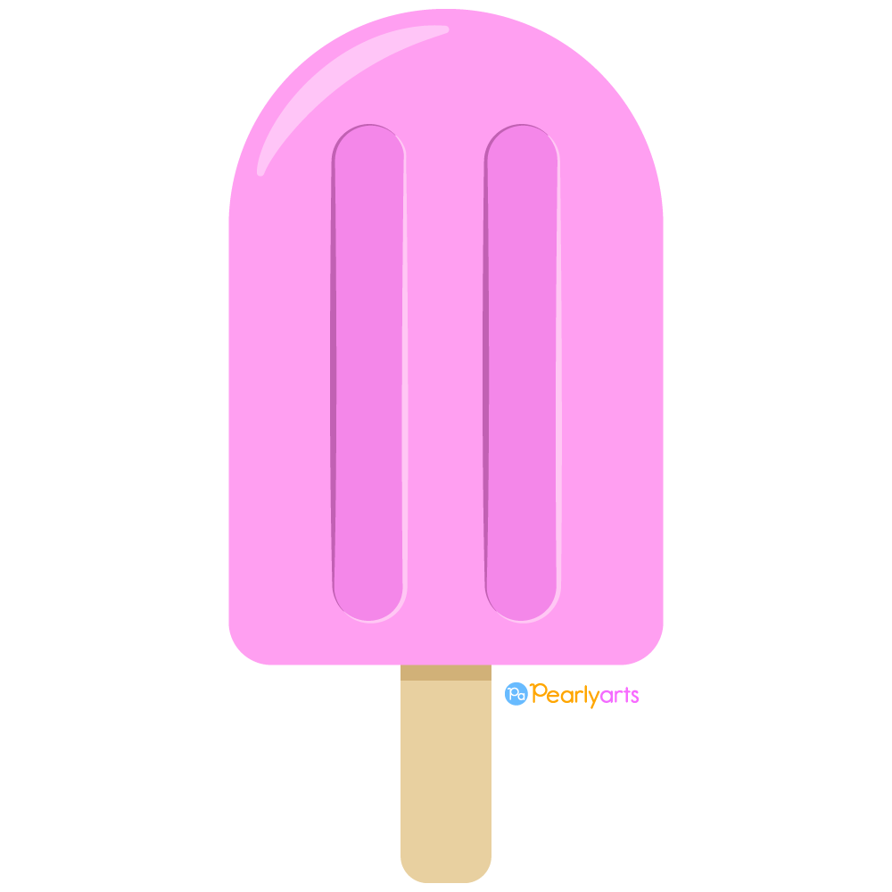 FREE Pink Popsicle Clipart WM | Pearly Arts
