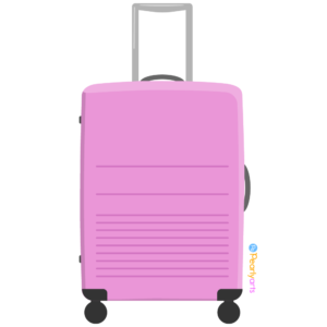 FREE Pink Suitcase Clipart WM| Pearly Arts