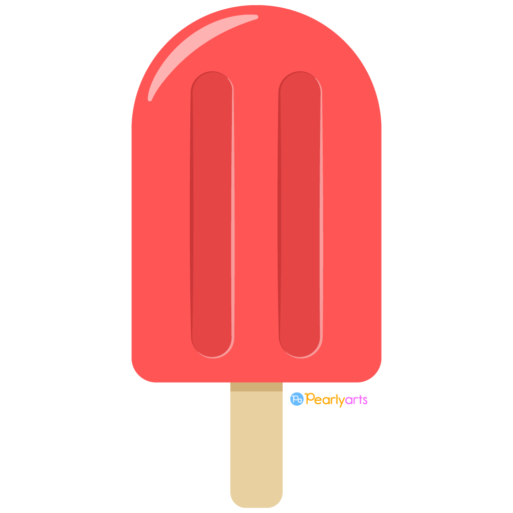 FREE Red Popsicle Clipart WM | Pearly Arts