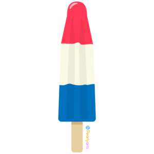 FREE Red White Blue Popsicle Clipart WM| Pearly Arts