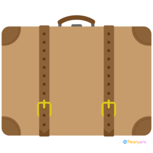 FREE Vintage Suitcase Clipart WM | Pearly Arts