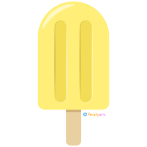 FREE Yellow Popsicle Clipart WM | Pearly Arts