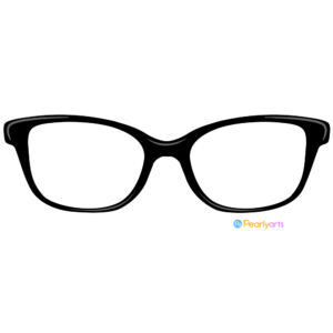 FREE Black Glasses Clipart WM | Pearly Arts
