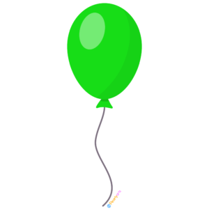 FREE Green Balloon Clipart WM | Pearly Arts