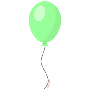 FREE Mint Green Balloon Clipart WM | Pearly Arts