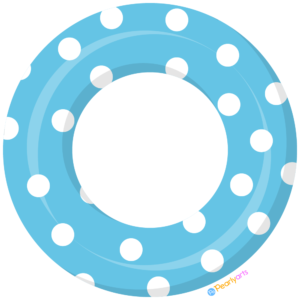 FREE Blue Pool Float Clipart WM | Pearly Arts