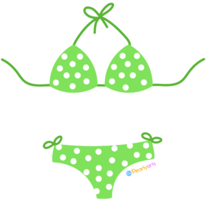 FREE Green Bikini Clipart WM | Pearly Arts